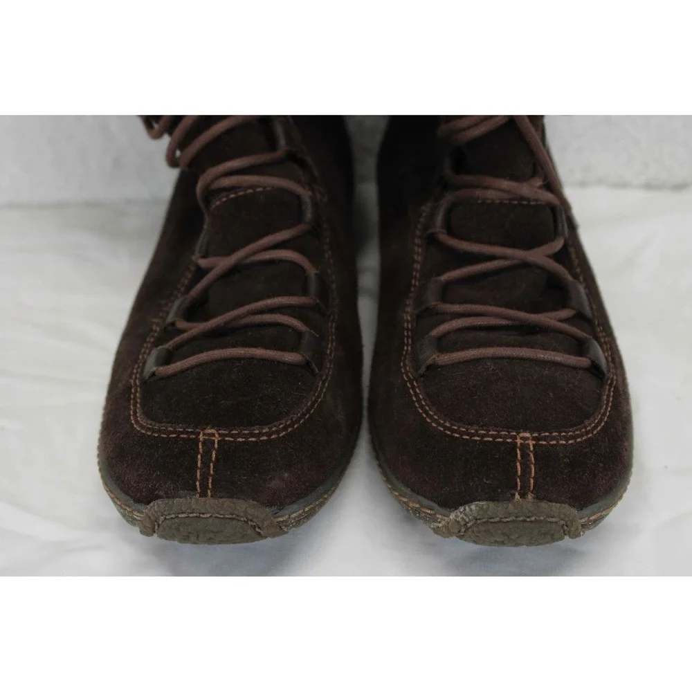 Timberland‎ Womens 10M Dark Brown Suede Lace Up Fleece Lined Winter Boots 69318